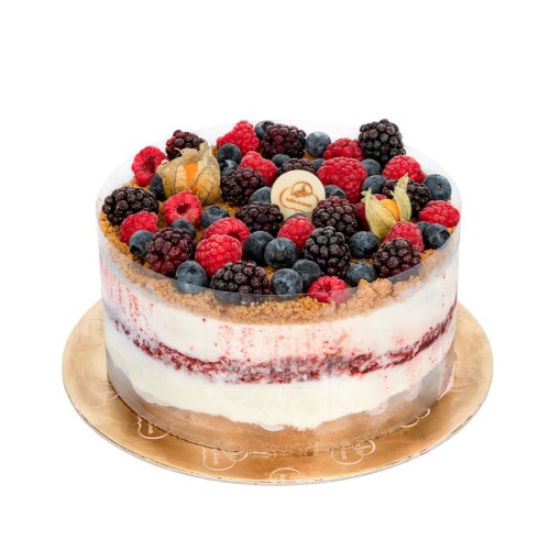 Raspberry Velvet Ice Cream Cake