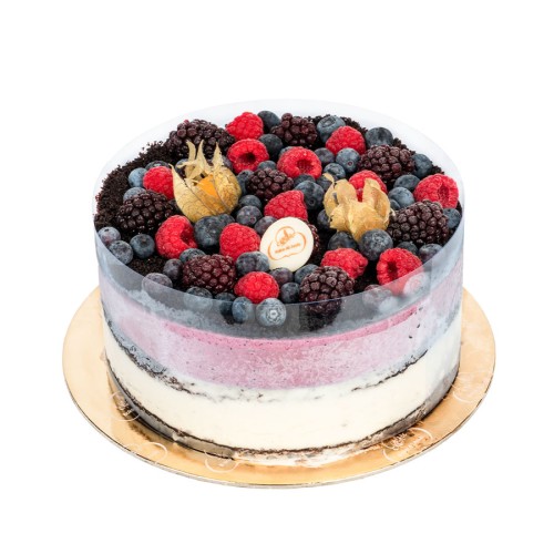 Vanilla Mix Berries Ice Cream Cake